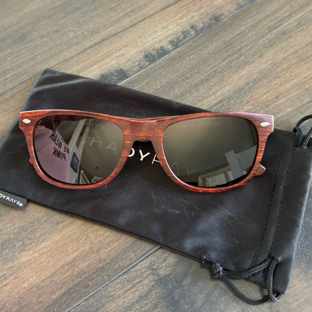 NEW! Shady Rays Unisex Classic Timber - Deep Timber Polarized Sunglasses.